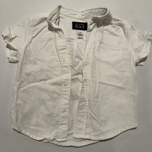 The Children's Place White Short-Sleeve Button-Up Shirt
